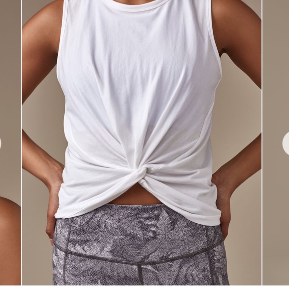Lululemon White Crescent Tank Size 8 - Picture 3 of 10